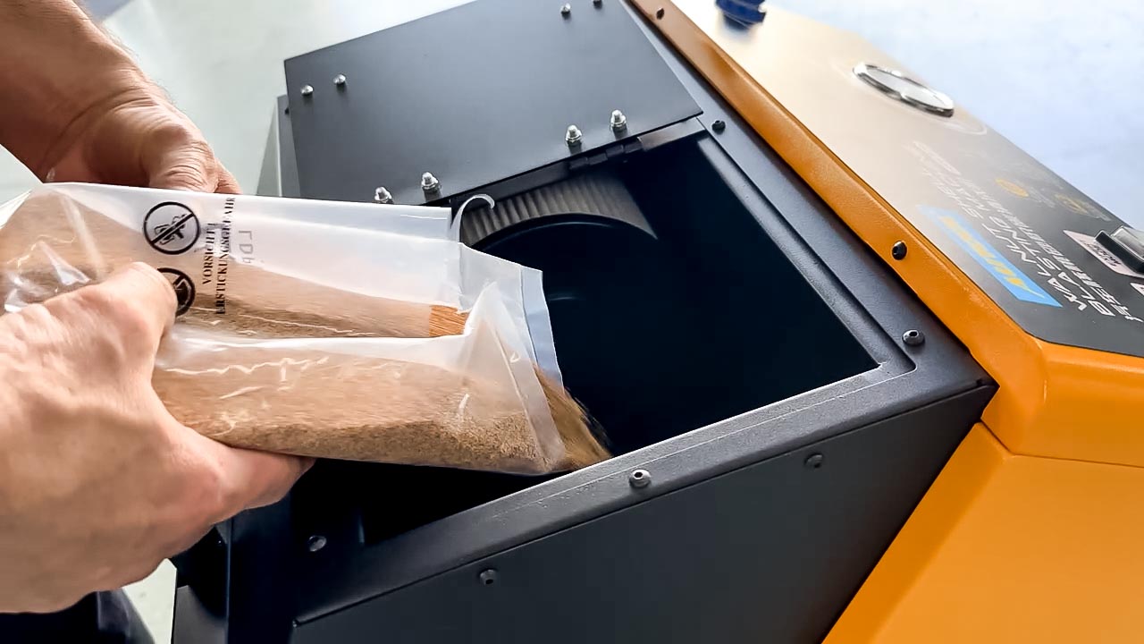 Nussschallreiniger auffüllung